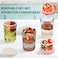 Xyptorix 16 oz Overnight Oats Containers with Lids 4Pack LeakProof Wide Mouth Mason Jars Separate Compartments for FruitsNuts Airtight Glass Jars for Chia Pudding Yogurt Parfait and Salad