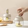 Yosoo Seasoning Jar with Retractable Spoon for Kitchen Counter Keeping Sugar Salts Sauce Glass Transparent Condiment Storage Container Box Glass Food Storage Salt Sugar Containers Jars