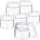 SATINIOR 6 Pack 8 oz Plastic Pot Jars Round Clear Leak Proof Plastic Cosmetic Container Jars with White Lids for Travel Storage Make Up Eye Shadow Nails Powder Paint Jewelry8 oz