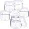 SATINIOR 6 Pack 8 oz Plastic Pot Jars Round Clear Leak Proof Plastic Cosmetic Container Jars with White Lids for Travel Storage Make Up Eye Shadow Nails Powder Paint Jewelry8 oz
