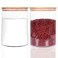 LEAVES AND Set of 2 Large Glass Food Storage jar 100 FL OZ 3000ml Glass Flour Canister with Airtight Bamboo Lids for Kitchen Corner BPAFree Flour Container for Sugar Ground Coffee Rice and Dry Food