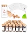 Churboro 24 Glass Spice Jars with Bamboo Airtight Lids 400 Spice Labels Funnel and Chalk Marker Set Spice Containers 4 OZ Glass Storage Jars