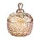 SOCOSY Royal Amber Embossed Crystal Glass Candy Jar with Lid Jewelry Box Wedding Candy Buffet Jar Kitchen Storage Jar