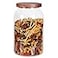 LEAVES AND TREES Y 1 Gallon Glass Jar with Airtight Lid and AntiSkid Bottom for Dry Food Storage