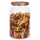 LEAVES AND TREES Y 1 Gallon Glass Jar with Airtight Lid and AntiSkid Bottom for Dry Food Storage