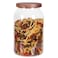 LEAVES AND TREES Y 1 Gallon Glass Jar with Airtight Lid and AntiSkid Bottom for Dry Food Storage