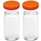 JARMING COLLECTIONS Mason Jars 32 Oz Extra Wide Mouth Glass Jars with Lids Storage Glass Jars 32 oz with Lids Quart Container with Lids Made in the USA Set of 2