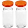 JARMING COLLECTIONS Mason Jars 32 Oz Extra Wide Mouth Glass Jars with Lids Storage Glass Jars 32 oz with Lids Quart Container with Lids Made in the USA Set of 2