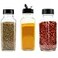 JARMING COLLECTIONS Glass Spice Jars with Shaker Lids Spice Jars 16 oz for Food Storage Spice Containers for Kitchen Organization and Storage Bottles for Spices Black 16 Ounce 3 pack