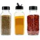 JARMING COLLECTIONS Glass Spice Jars with Shaker Lids Spice Jars 16 oz for Food Storage Spice Containers for Kitchen Organization and Storage Bottles for Spices Black 16 Ounce 3 pack