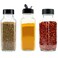 JARMING COLLECTIONS Glass Spice Jars with Shaker Lids Spice Jars 16 oz for Food Storage Spice Containers for Kitchen Organization and Storage Bottles for Spices Black 16 Ounce 3 pack