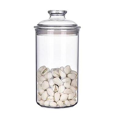 IVOOBR 34oz Acrylic Storage Jar Airtight Lid with Silicone Sealing Ring Ideal Canister Container for Sugar Tea Spices Herbs Shells Bath Salt Christmas Decorative Apothecary Jars