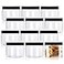 Lainrrew 12 Pcs 8oz Plastic Jars with Lids Clear Plastic Slime Containers Round Storage mason Jars Container Wide Mouth Storage Jars for Spice Cookie Candy