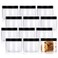 Lainrrew 12 Pcs 8oz Plastic Jars with Lids Clear Plastic Slime Containers Round Storage mason Jars Container Wide Mouth Storage Jars for Spice Cookie Candy