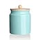Sweejar Ceramic Kitchen Canisters 28 FLOZ Porcelain Food Storage Jar with Airtight Seal Wooden Lid Home Container Serving for Coffee Beans Tealeave Sugar Salt Tool Bucket Turquoise