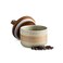 Miamolo Small Ceramic Jar with Lid Coffee Canister Coffee Container Kitchen Food Storage Jars for Spice Sugar Tea Bag Stackable Decorative Jars for Countertop 5 floz
