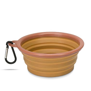 Made Easy Kit Portable Collapsible Dog Bowl for Water or Food Great Pet Travel Bowl in Multiple Sizes Standard 12oz Brown