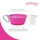 Prima Pets Prima Pet Collapsible Silicone Water Travel Bowl with Clip for Dog and Cat Portable and Durable Popup Feeder for Convenient Onthego Feeding Size Small 15 Cups Pink 2 Pack