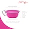 Prima Pets Prima Pet Collapsible Silicone Water Travel Bowl with Clip for Dog and Cat Portable and Durable Popup Feeder for Convenient Onthego Feeding Size Small 15 Cups Pink 2 Pack