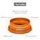 Ruffwear Bivy Collapsible Dog Bowl Waterproof Welded SingleWall Fabric Ultralight Portable FoldFlat NonSlip Bottom Accessory Loop Reflective Trim 60 fl oz 18 L Salamander Orange Medium