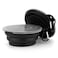 SLSON Dog Bowls Pet Collapsible Bowl with Cover Lids2 Pack Dog Travel Bowls Portable Foldable Cat Water Dish Bowl for Pets Walking Parking Camping Black and Black Small