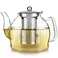 Teabloom Dublin Glass Teapot Fine Borosilicate Glass Stovetop and Microwave Safe Removable Stainless Infuser Ideal for Loose Leaf Tea Large Capacity 40 oz 1200 ml 45 Cups