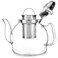 Teabloom Dublin Glass Teapot Fine Borosilicate Glass Stovetop and Microwave Safe Removable Stainless Infuser Ideal for Loose Leaf Tea Large Capacity 40 oz 1200 ml 45 Cups