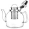 Teabloom Dublin Glass Teapot Fine Borosilicate Glass Stovetop and Microwave Safe Removable Stainless Infuser Ideal for Loose Leaf Tea Large Capacity 40 oz 1200 ml 45 Cups