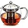 Willow &amp; Teapot with Infuser for Loose Tea 40oz 34 Cup Clear Glass Kettle Pot with Strainer Warmer For Whole Leaf Iced Maker Brewer