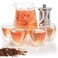 Mixpresso 5 Piece Glass Tea Pot Set Kettle with Removable Infuser Clear Glass Teapot 33oz With 4 Double Wall Cups 27oz Stovetop Safe Teapot For Loose Leaf Tea Perfct As Tea Gift Sets