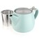 Tealyra Pluto Porcelain Small Teapot Turquoise 182ounce 12 cups Matte Finish Stainless Steel Lid and ExtraFine Infuser To Brew Loose Leaf Tea 540ml