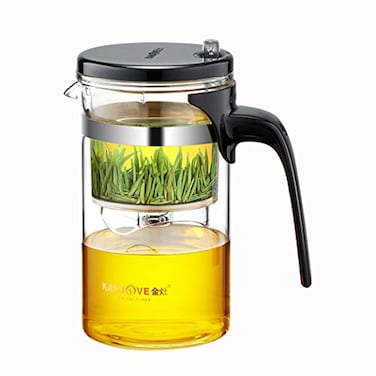 kamjove Kamjove Tea Pot Detachable Filter Glass Tea Pot 500ML169OZ Borosilicate Heat Resistant Teapot
