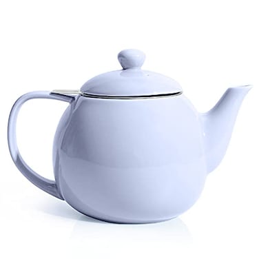 Sweese Teapot Porcelain Tea Pot with Stainless Steel Infuser Blooming Loose Leaf Teapot 27ounce Lilac