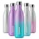 BJPKPK 17oz Insulated Water Bottles Stainless SteelSports Water Bottles Keep Cold for 24 Hours and Hot for 12 HoursBPA FreeGlitter Purple Green