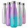 BJPKPK 17oz Insulated Water Bottles Stainless SteelSports Water Bottles Keep Cold for 24 Hours and Hot for 12 HoursBPA FreeGlitter Purple Green