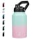 BJPKPK 87oz Insulated Water Bottle Dishwasher Safe 23 Gallon Water Bottle with Ergonomic Handle BPA Free Leak Proof Water JugStainless Steel Metal Flasks with Antislip BottomMarshmallow