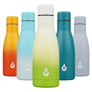BJPKPK Insulated Water Bottle 12oz Small Stainless Steel Water Bottles Reusable Metal Thermal Keep Cold and HotElegant Green