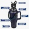 BJPKPK Insulated Water Bottles with Straw Lid 40oz Metal Water Bottle with 2 lids Paracord Strap Double Wall Stainless Steel Tumbler with Handle Reusable Cups Mugs Thermo Navy Blue