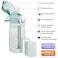 BJPKPK Water Bottle with Straw 14oz Insulated Water Bottles Reusable Stainless Steel Metal Thermal Flask with Leak Proof Lockable Lid and Carry HandleLight Blue Leopard