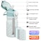 BJPKPK Water Bottle with Straw 14oz Insulated Water Bottles Reusable Stainless Steel Metal Thermal Flask with Leak Proof Lockable Lid and Carry HandleLight Blue Leopard
