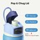 BUZIO 32 oz Insulated Stainless Steel Water Bottle Triple Wall Water Bottle with Chug Spout and Leakproof Locking Lid for Gym Sports School Work Dishwasher Safe Keep Cold 48H Haze Blue