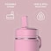 Hydrapeak Mini 14oz Water Bottle with Straw Lid Stainless Steel Double Wall Insulated Water Bottle LeakProof and SpillProof Water Bottle 24 Hours Cold Pink