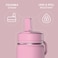 Hydrapeak Mini 14oz Water Bottle with Straw Lid Stainless Steel Double Wall Insulated Water Bottle LeakProof and SpillProof Water Bottle 24 Hours Cold Pink