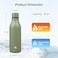 Konokyo Insulated Water Bottle with Strap18 oz Double Wall Stainless Steel Vacuum Bottles Metal Water FlaskForest Green