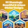 LET'S WANDER LETS WANDER World Explorer Adventure Water Bottle with 50 Waterproof Stickers 32oz Leakproof Insulated Stainless Steel with Straw Travel Goal Gift Bottle Blue