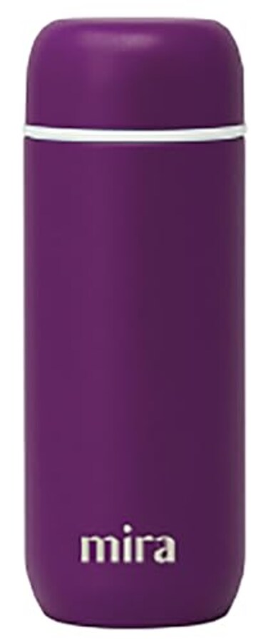 MIRA 7 oz Slim Insulated Flask for Hot and Cold Drinks LeakProof Stainless Steel Water Bottle Perfect Compact Size Iris