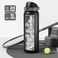 POWCAN 40 oz Insulated Water Bottle for Men PushButton Spout QuickFlip Straw Leakproof Cold for 24 Hrs Stainless Steel Large Water Bottle for Sports Camping Trips Outdoors Midnight Black