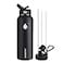 SENDESTAR Stainless Steel Water Bottle Insulated Water Bottle 40 oz with New Straw Lid or Spout Lid Keeps Liquids Hot or Cold with Double Wall Vacuum Insulated Bottle Black