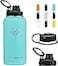 STACEGEELE Insulated Vacuum Water Bottle with Spout Lid Screw on Top Stainless Steel Flask For Kids Leak Proof Lightweight Eco Friendly 18oz 24oz 32 oz 40oz32oz Seafoam