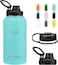 STACEGEELE Insulated Vacuum Water Bottle with Spout Lid Screw on Top Stainless Steel Flask For Kids Leak Proof Lightweight Eco Friendly 18oz 24oz 32 oz 40oz32oz Seafoam